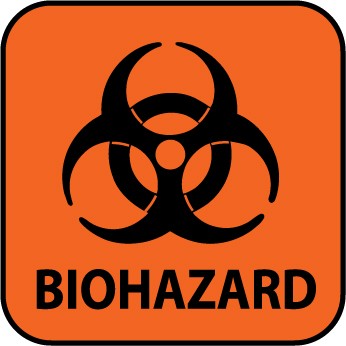 3" x 3" Biohzard Labels - Click Image to Close